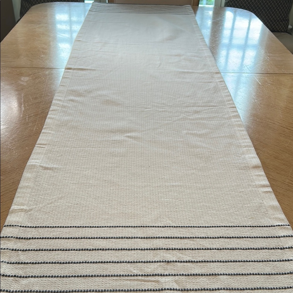 Hearth & Hand with Magnolia Oversized Table Runner Floral Embroidered